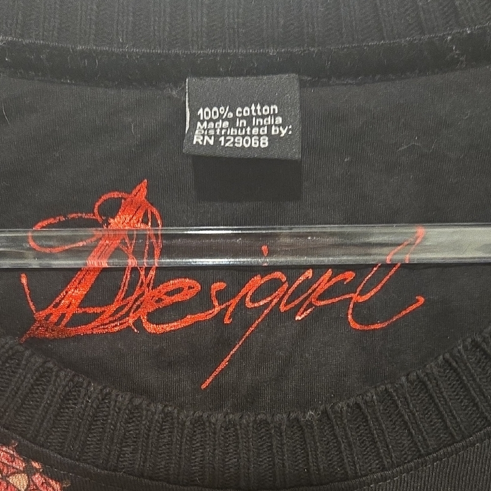 Desigual Black Pink Orange Sweater Y2K Euro - Picture 2 of 4